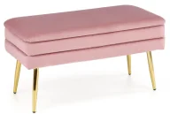 Ławki do przedpokoju - Różowe nowoczesne tapicerowane siedzisko - Wisp 3X - miniaturka - grafika 1