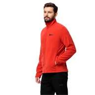 Bluzy męskie - Męska bluza polarowa Jack Wolfskin TAUNUS FZ M strong red - S - miniaturka - grafika 1