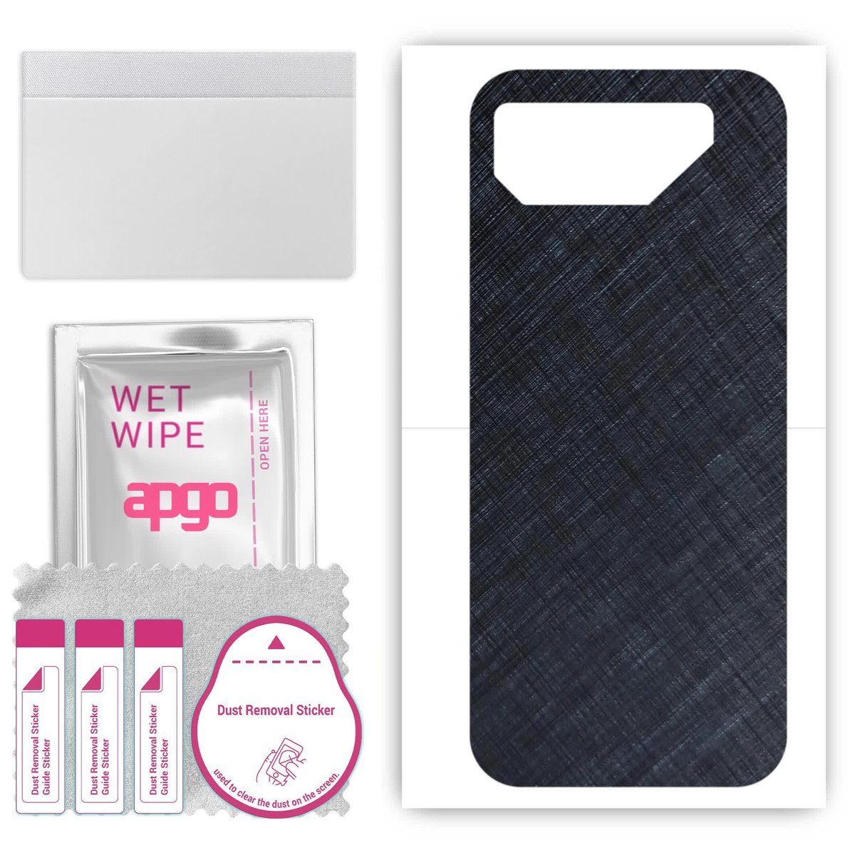 Folia naklejka skórka strukturalna na TYŁ do Asus ROG Phone 7 Ultimate - Tytan Niebieski - apgo SKINS