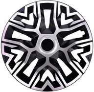 Kołpaki samochodowe - Komplet kołpaków uniwersalnych The Best bicolor srebnro-czarne 15 cali - miniaturka - grafika 1