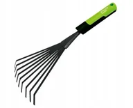 Grabie i motyki - Grabki wachlarzowe metalowe czarne do ogrodu 39 cm - miniaturka - grafika 1