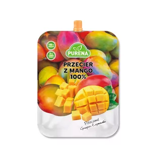 Purena Przecier (mus) owocowy 100% z mango 350g Purena - Soki i napoje niegazowane - miniaturka - grafika 1