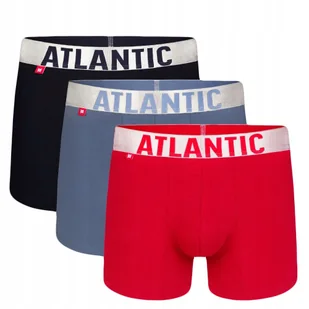 Atlantic Szorty Męskie 3Smh-049 Bawełna 3 Szt Xxl - Majtki męskie - miniaturka - grafika 1