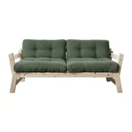 Sofy i kanapy - Sofa rozkładana z zielonym pokryciem Karup Design Step Natural/Olive Green - miniaturka - grafika 1