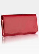 Portfele - Portfel Damski Skórzany STEVENS Rozbudowany z biglem Czerwony Z02-099 RFID - czerwony - miniaturka - grafika 1