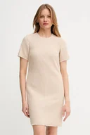 Sukienki - Joop! sukienka z wełną kolor beżowy mini prosta 30047956 - miniaturka - grafika 1