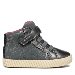 Sneakersy Geox B Mirroless Girl B4669A 0KINF C9002 M Szary - Buty dla dziewczynek - miniaturka - grafika 1