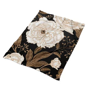 Koc na fotel kanapę nadruk Róże w stylu retro wzór, Fabricsy - Koce - miniaturka - grafika 1