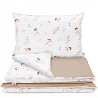 Pościel dla dzieci - Pościel dziecięca 120x90 Lovely Bird cappucino - miniaturka - grafika 1