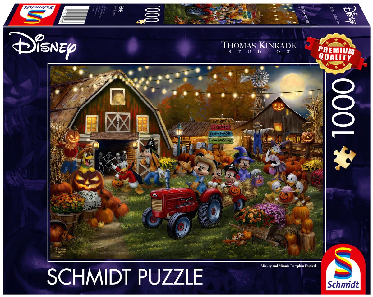 Schmidt, Puzzle PQ THOMAS KINKADE Myszka Miki & Minnie Festiwal dyni (Disney), 1000 el.
