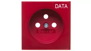 Hager BERKER B.KWADRAT Płytka czołowa do gniazda "DATA" z uziemieniem czerwony połysk 3963808995 3963808995/HAG - Klawisze i ramki - miniaturka - grafika 1
