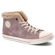 Kozaki damskie - Różowe Trampki Big Star Buty Zimowe Damskie - miniaturka - grafika 1