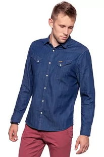 Wrangler, Koszula męska, L/S Western Shirt Dark Indigo W5870O61E, rozmiar S - Koszule męskie - miniaturka - grafika 1