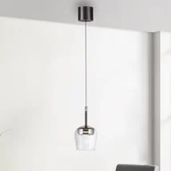 Lampy sufitowe - Q-Smart-Home Paul Neuhaus Smart LED lampa wisząca Q-Kon kolor srebrny Ø 21 cm - miniaturka - grafika 1