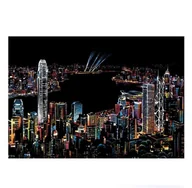 Prace ręczne dla dzieci - Magiczna Zdrapka Port Victoria Hong Kong 40x28 cm - miniaturka - grafika 1