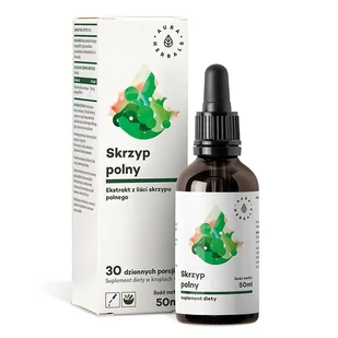 AURA HERBALS Skrzyp polny, ekstrakt z liści 4:1 500mg, krople (50ml) SP50ML - Suplementy naturalne - miniaturka - grafika 1