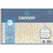 Podobrazia, bloki, papiery - Blok Do Akwareli 12,5X18 300G 12K Canson Rough Grain Spirala  Aquarelle - miniaturka - grafika 1