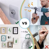 Zawiasy, okucia i inne akcesoria - 20 szt. samoprzylepnych wieszaków do obrazów bez wiercenia, samoprzylepne haczyki do wieszania ramek do zdjęć i dekoracji, nie wymagają wiercenia. - miniaturka - grafika 1