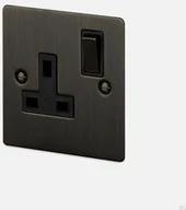 Gniazdka elektryczne - Gniazdo pojedyncze 1G Uk Socket Palony brąz [El541] - miniaturka - grafika 1
