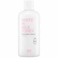 Toniki i hydrolaty do twarzy - G9SKIN White In Milk Toner - Tonik rozjaśniający przebarwienia 50ml tonik oczyszczający do skóry twarzy 50ml - miniaturka - grafika 1