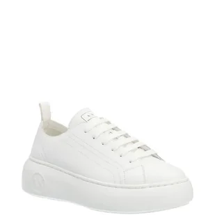 Armani Exchange Skórzane trampki - Trampki damskie - miniaturka - grafika 1