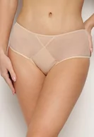 Majtki damskie - Beżowe Majtki Figi z Siateczki Nasara - miniaturka - grafika 1