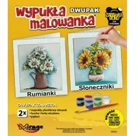 Zabawki kreatywne - Mirage Hobby Wypukła malowanka Kwiaty - Rumianki + Słoneczniki - - miniaturka - grafika 1