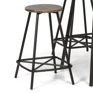 Okrągły stół do jadalni, średnica 90 cm + 4 krzesła, dąb Wellington - Stoły - miniaturka - grafika 2