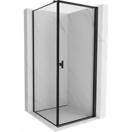 Kabiny prysznicowe - Mexen Mist-B kabina prysznicowa uchylna prawa 90 x 90 cm, czarna ramka, czarna - 8A2T-090-090-70-70-P - miniaturka - grafika 1