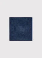 Dodatki do ubrań - Granatowa poszetka męska w mikrowzór - miniaturka - grafika 1