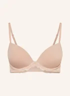 Biustonosze - Calvin Klein Biustonosz Usztywniany Sensual Stretch Love beige - miniaturka - grafika 1