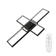 Lampy sufitowe - Lampa wisząca Artesia czarno-biała LED 92W 3000K - 6000K 9000lm pilot wym: 7,5 x 89 x 56 cm aluminium IdeaLED - miniaturka - grafika 1