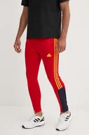 Spodnie męskie - adidas spodnie dresowe Tiro kolor czerwony z aplikacją IY4518 - miniaturka - grafika 1