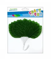 Pozostałe akcesoria dla plastyków - Craft with Fun Ozdoba dekoracyjna Drucik Lisc 5,5cm 12szt Ziel12/960 - miniaturka - grafika 1