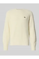Swetry męskie - Sweter z dzianiny o kroju regular fit z czystej wełny - Lacoste - miniaturka - grafika 1