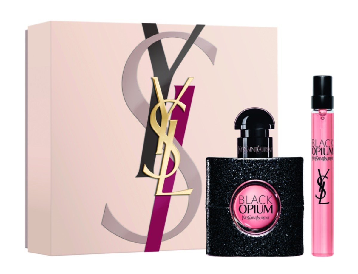 Yves Saint Laurent Black Opium Zestaw: woda perfumowana + woda perfumowana travel size