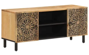 Drewniana szafka RTV na metalowych nóżkach S5-R90 - Szafki RTV - miniaturka - grafika 1