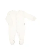 Pajacyki dla niemowląt - Niemowlęcy pajac bawełniany kremowy Nicol r.80 - miniaturka - grafika 1