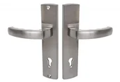 Klamki - Klamka do drzwi zewnętrznych Heros 92WB, nikiel satyna, prawa - miniaturka - grafika 1