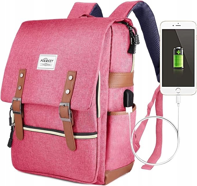 Plecak Na Laptopa Miejski 15.6 Zaino Ładowarka Usb Puersit