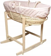 Pościel dla dzieci - Cichoszki Zestaw Premium z pościelą Kosz Materac 3cm Kołyska lakier - miniaturka - grafika 1