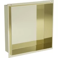 Półki łazienkowe - Mexen X-Wall-NR półka wnękowa bez kołnierza 30 x 30 cm, złota - miniaturka - grafika 1