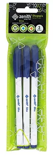 Długopis Zenith Gliss 0,5mm op. 3 sztuki niebieski - Długopisy - miniaturka - grafika 1