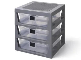 Lego 3-Drawer Storage Rack szary - Pojemniki na zabawki - miniaturka - grafika 1