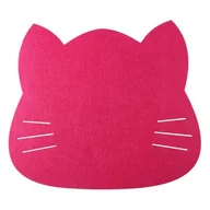 Obrusy i serwetki - Podkładka filcowa KOT 38 x 34 cm amarantowy - miniaturka - grafika 1