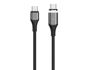 Kable USB - eStuff INFINITE Magnetyczny kabel USB-C - C 2.0 PD100W 480 Mbps 2,0m Czarny - miniaturka - grafika 1