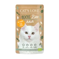 Mokra karma dla kotów - CAT'S LOVE organiczna mokra karma dla kota Adult w galaretce Kurczak 24x100 g - miniaturka - grafika 1
