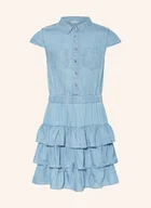 Sukienki - Guess Sukienka Koszulowa W Stylu Jeansowym Z Falbankami blau - miniaturka - grafika 1