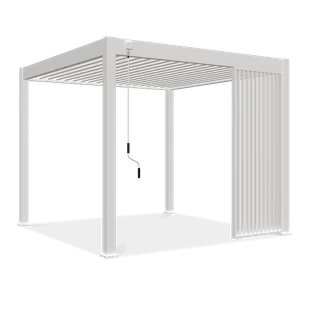 Panel żaluzjowy pionowy do pergoli ELEGANCE/DELUXE/FUSION 1 m White - Gutroof - Kratki i pergole - miniaturka - grafika 1