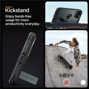 Etui Spigen Tough Armor MagSafe z podstawką na iPhone 15 Pro - zielone - Etui i futerały do telefonów - miniaturka - grafika 5